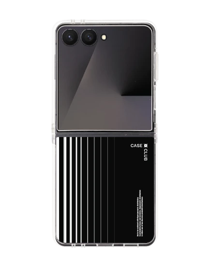 samsung galaxy z flip 7 clear magsafe black & white vertical lines
