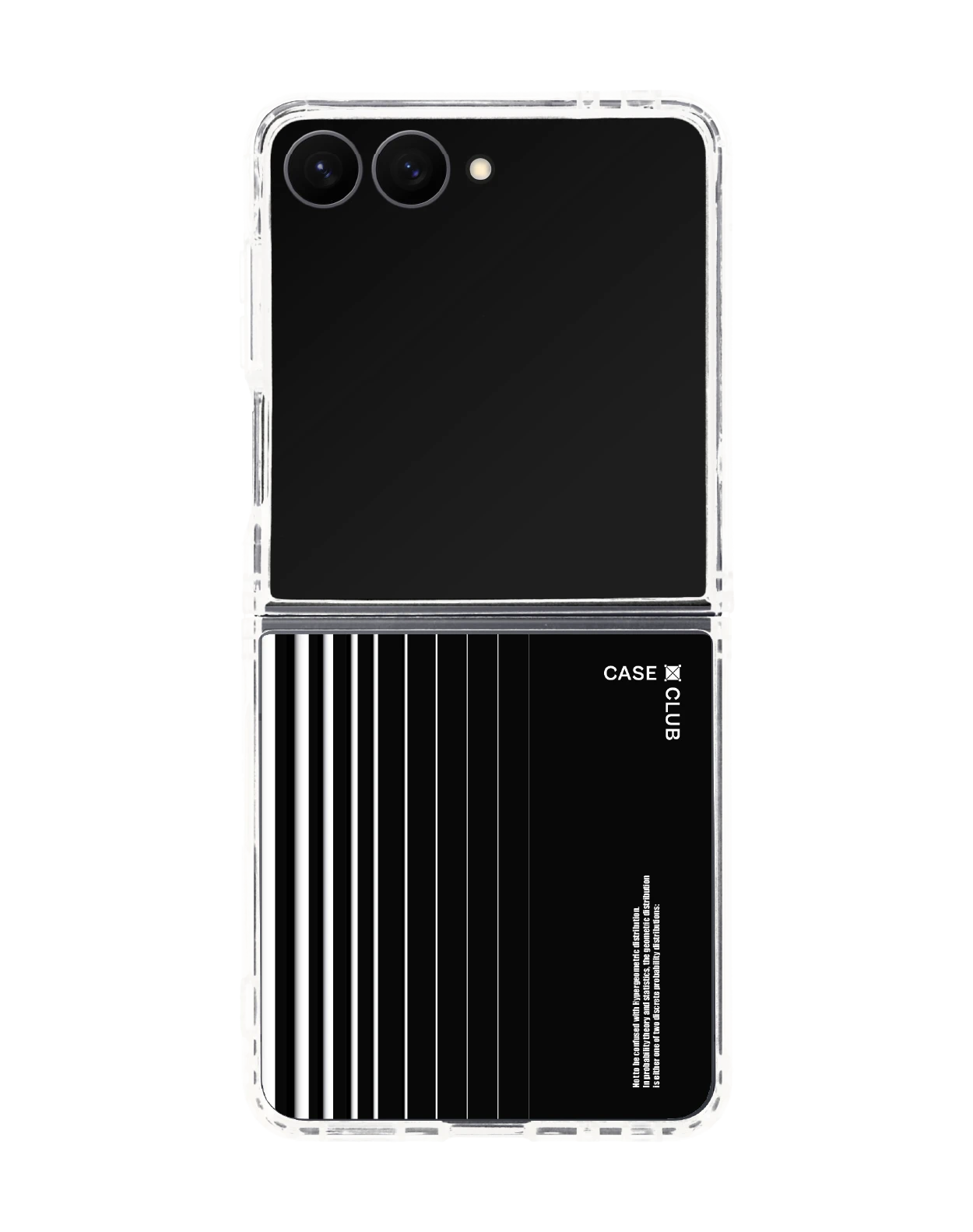 samsung galaxy z flip 8 clear magsafe black & white vertical lines
