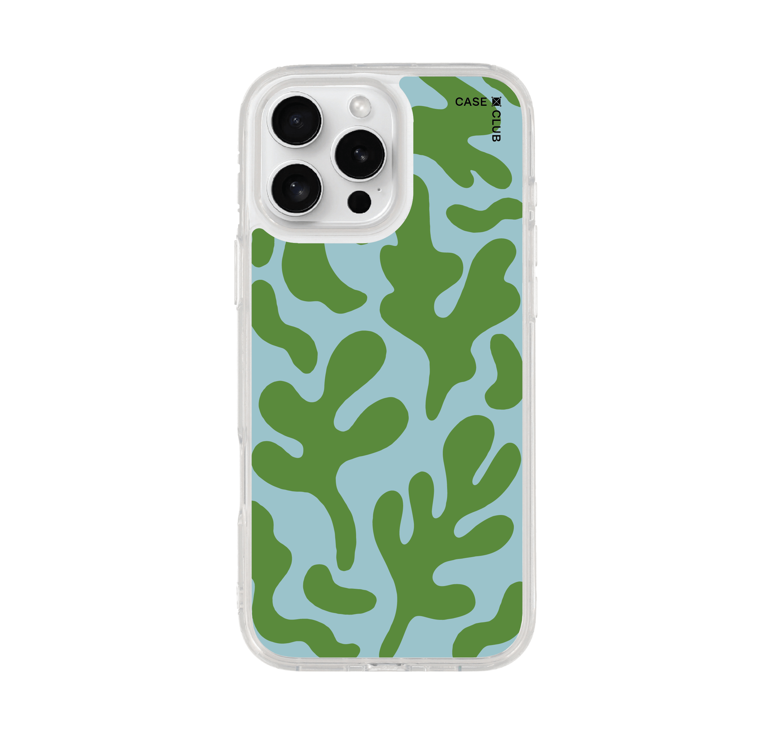 เคสใส iPhone 16 Pro Max ลายอิสระฟ้าเขียว