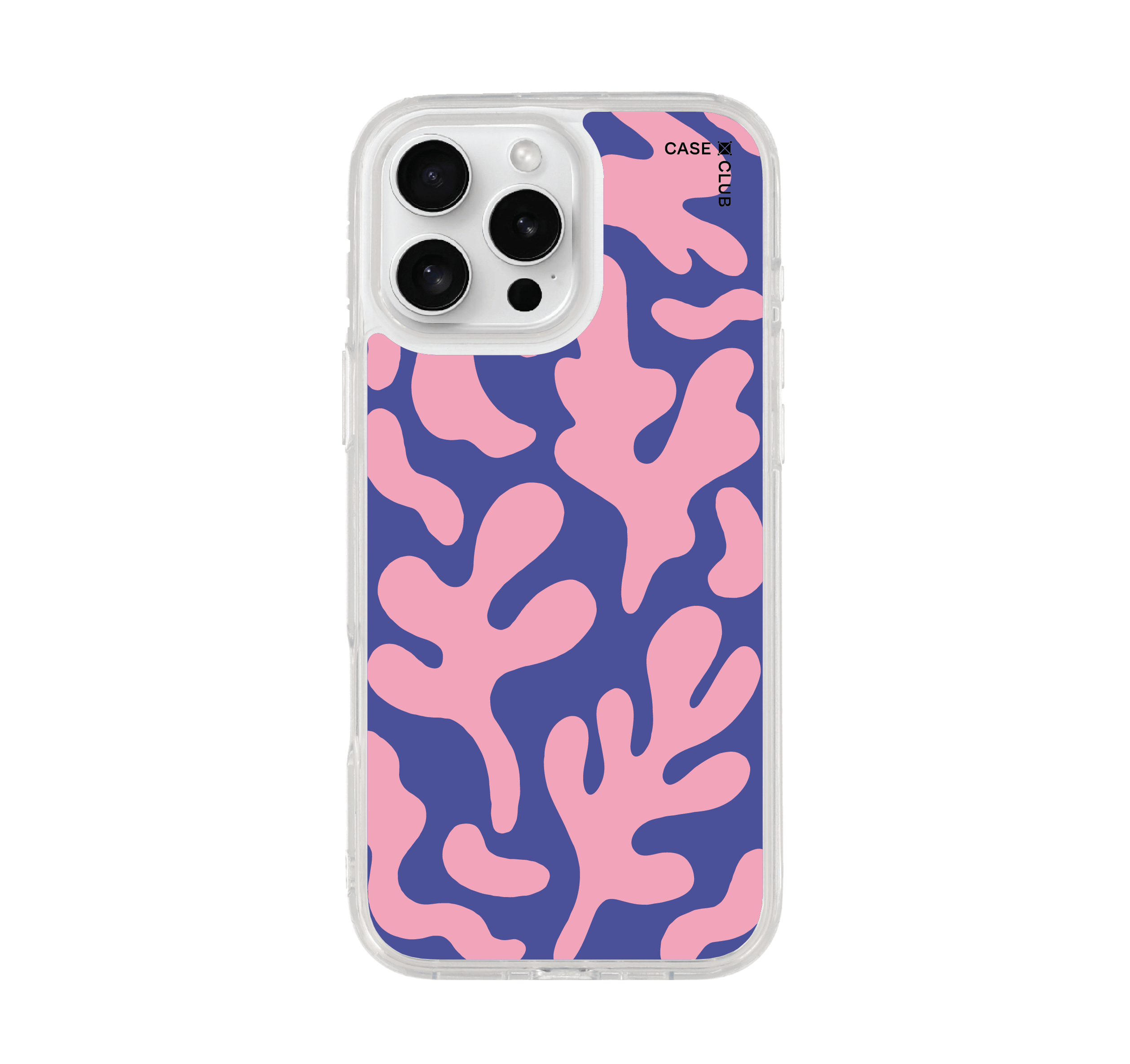 เคสใส iPhone 16 Pro Max ลายอิสระฟ้าชมพู