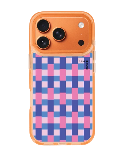 iphone 17 pro clear orange magsafe blue & pink multi color tile