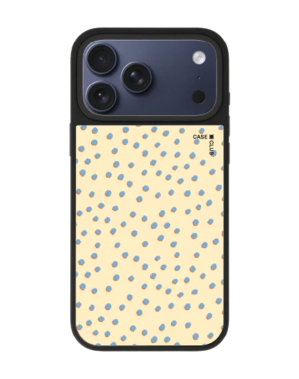 เคสกระจก iphone 17 pro max matte magsafe ลาย dot จุดน้ำเงินเหลือง