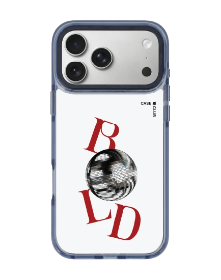 เคสใส iphone 17 pro max magsafe สีฟ้า ลูกบอลดิสโก้เมทัลลิก