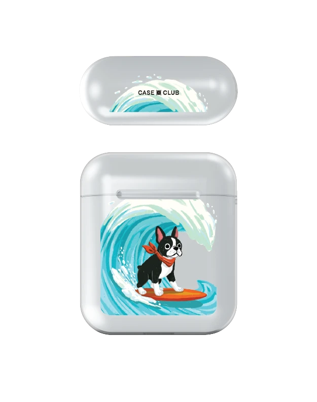 boston terrier surf