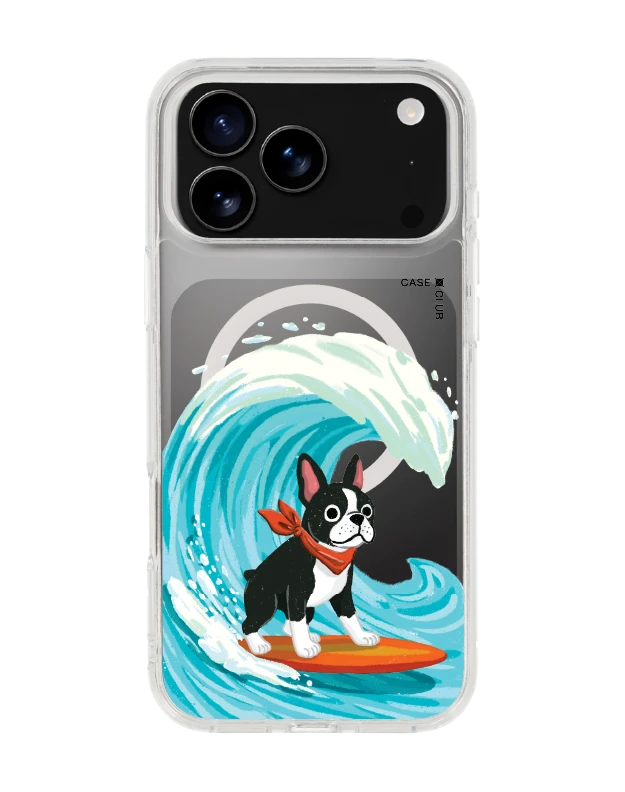 เคสใส iphone 17 pro max magsafe บอสตันเทอร์เรียร์โต้คลื่น