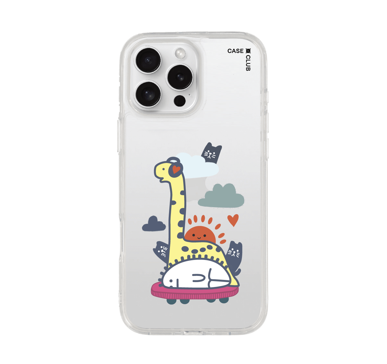เคสใส iPhone 16 Pro Max ไดโนฟังเพลง