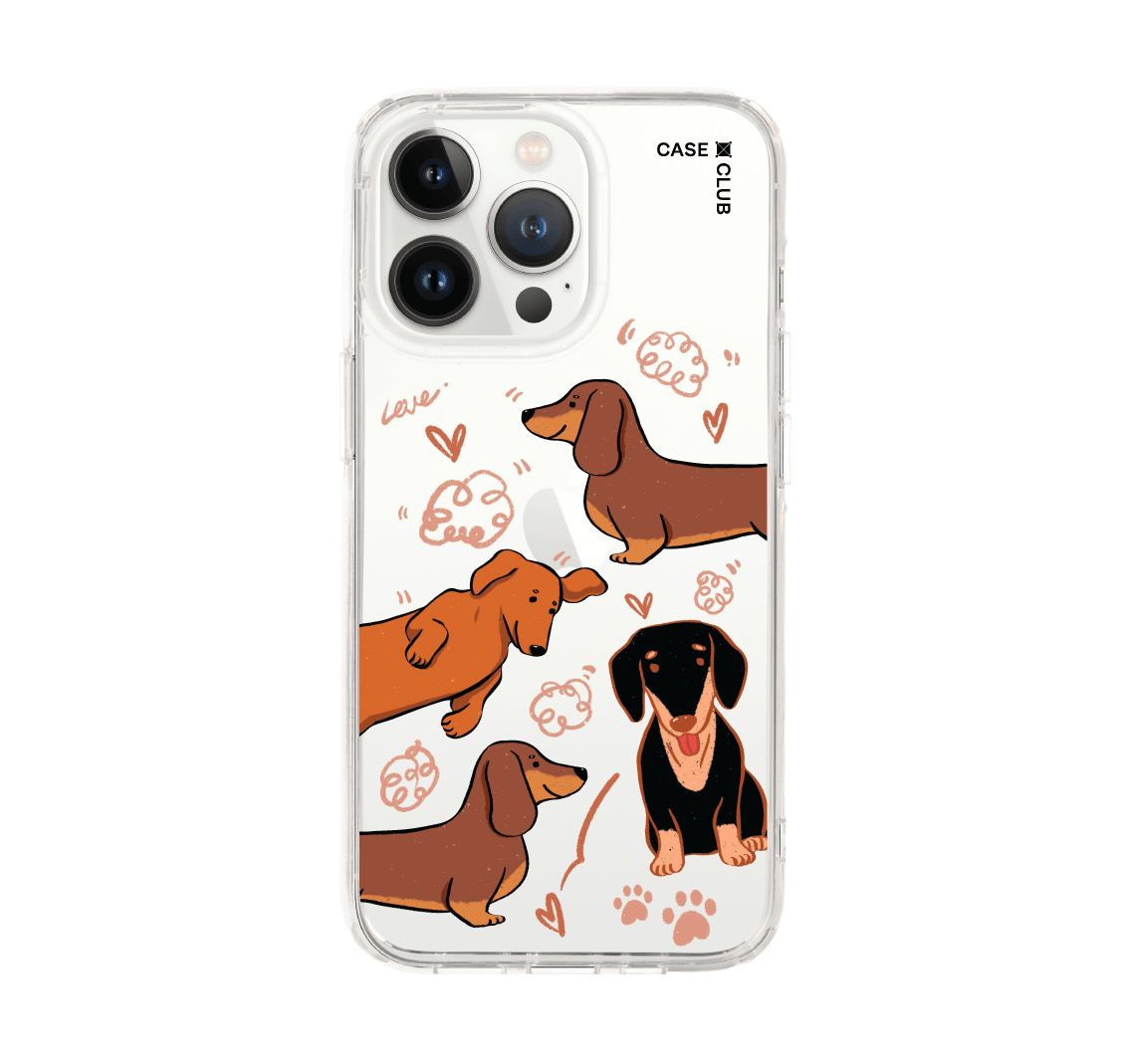 เคสใส iphone 13 pro ดัชชุนด์น้ำตาล