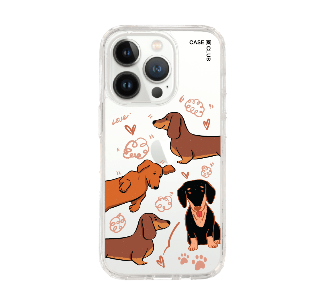 เคสใส iPhone 14 Pro ดัชชุนด์น้ำตาล