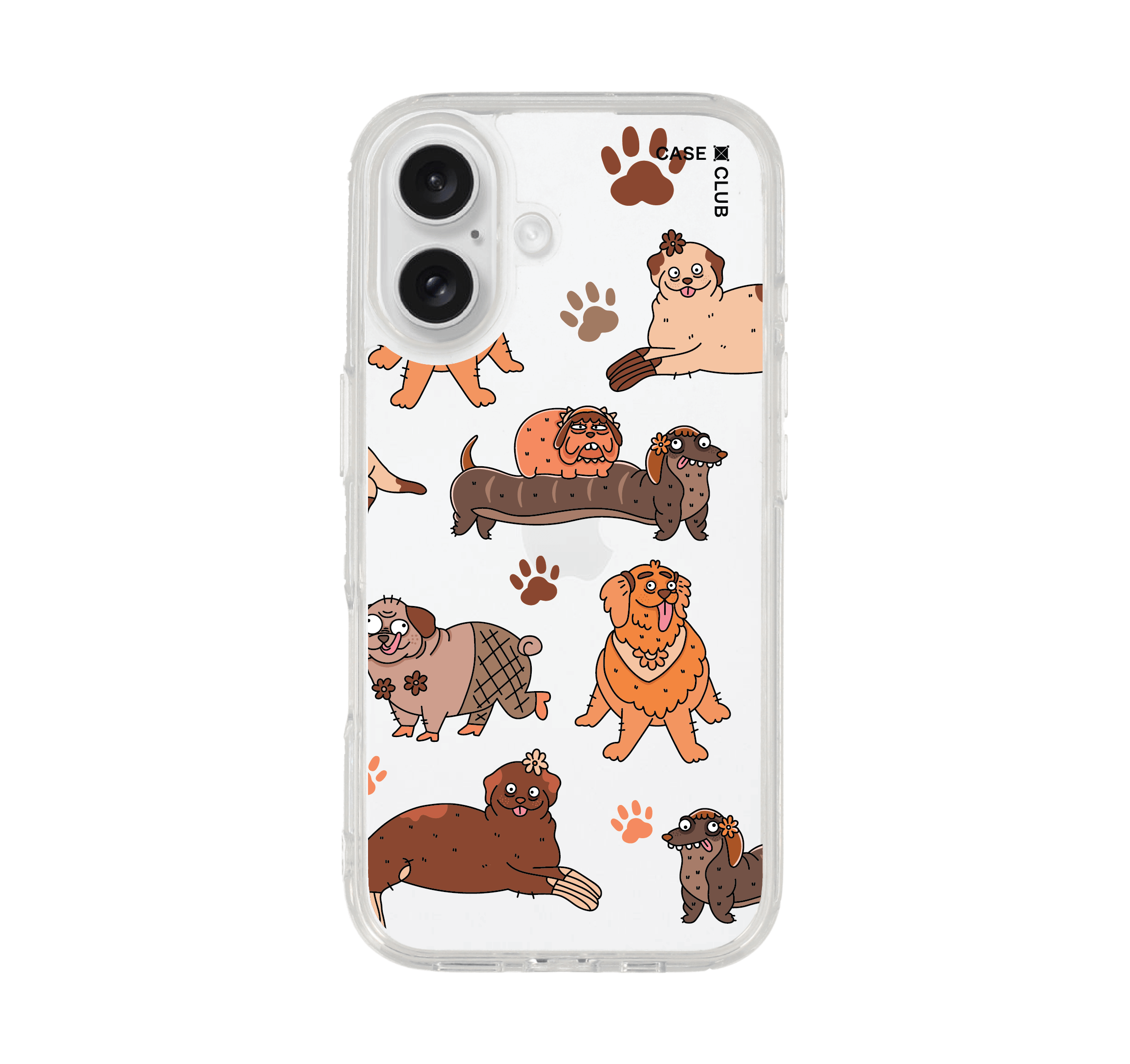 เคสใส iPhone 16 สุนัขน้ำตาล