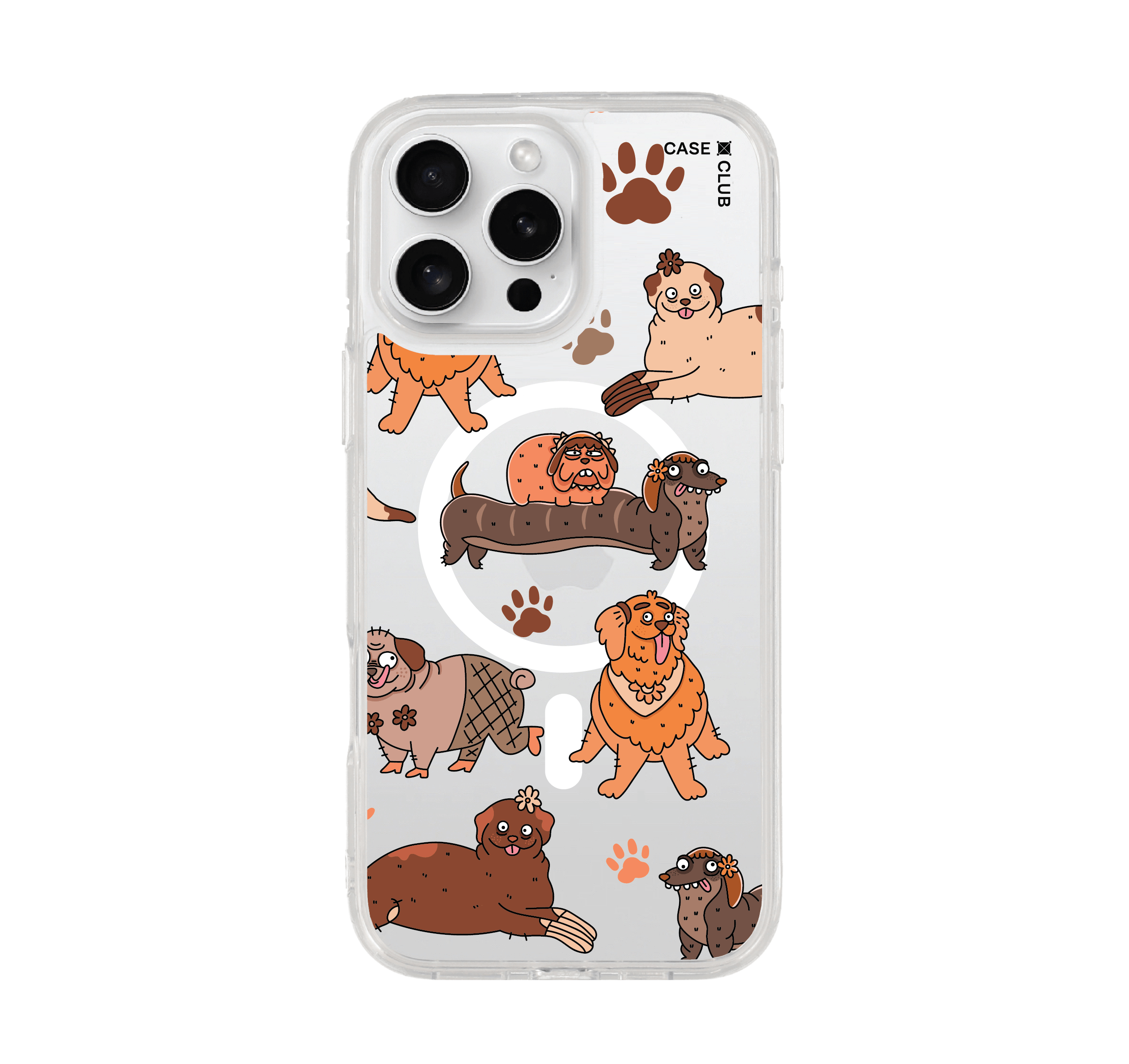 เคสใส iphone 16 pro max magsafe สุนัขน้ำตาล