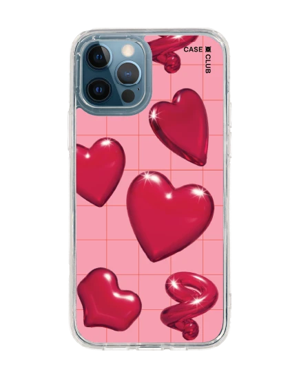 iphone 12/12 pro clear case candy heart pop