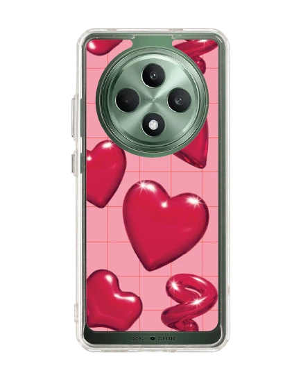 oppo reno 12f clear case candy heart pop