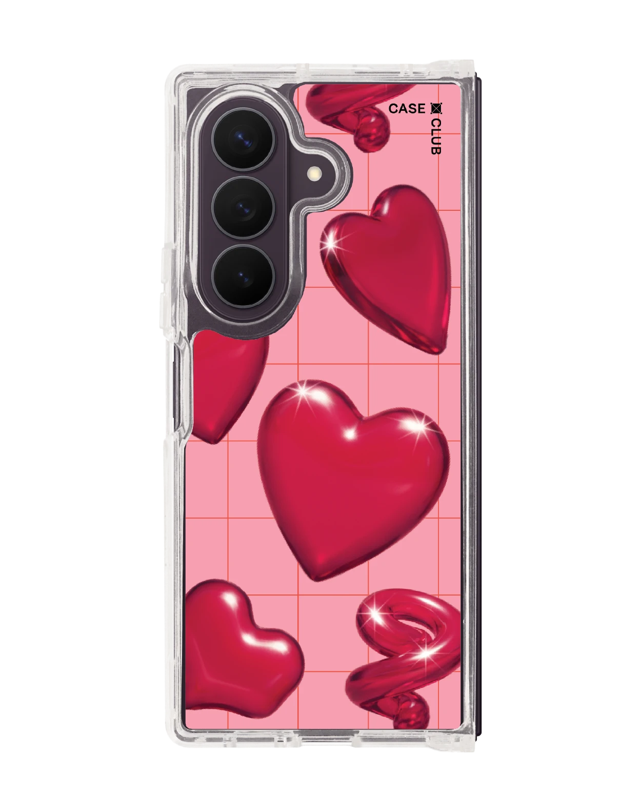 เคสใส samsung galaxy z fold 8 ultra magsafe ลูกอมรูปหัวใจ