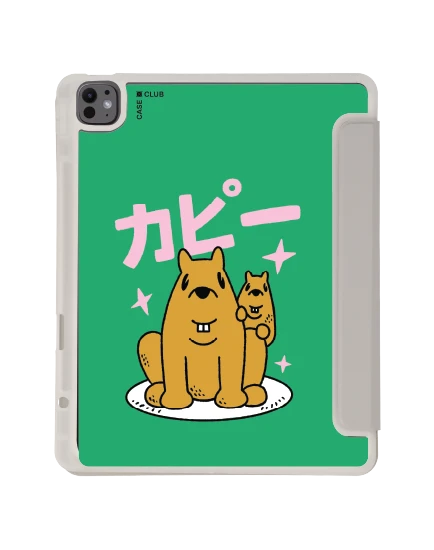 เคสใส ipad air6/7 13" 2025 (m2/m3) สีเทา คาปิบาร่าแก้มตุ่ย
