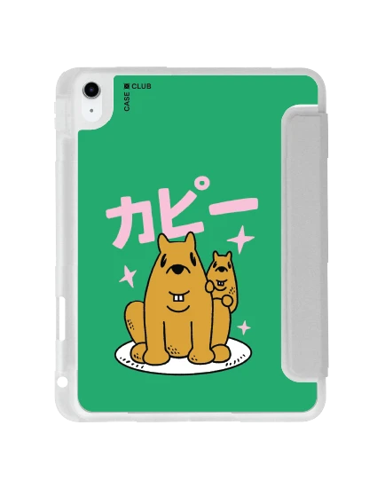 ipad gen 10th/11th 2025 clear grey capybara big bro