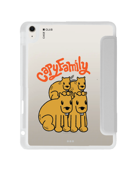 เคสใส iPad Air4/5/6/7 11" 2025 (M2/M3) สีเทา ครอบครัวคาปิบารา