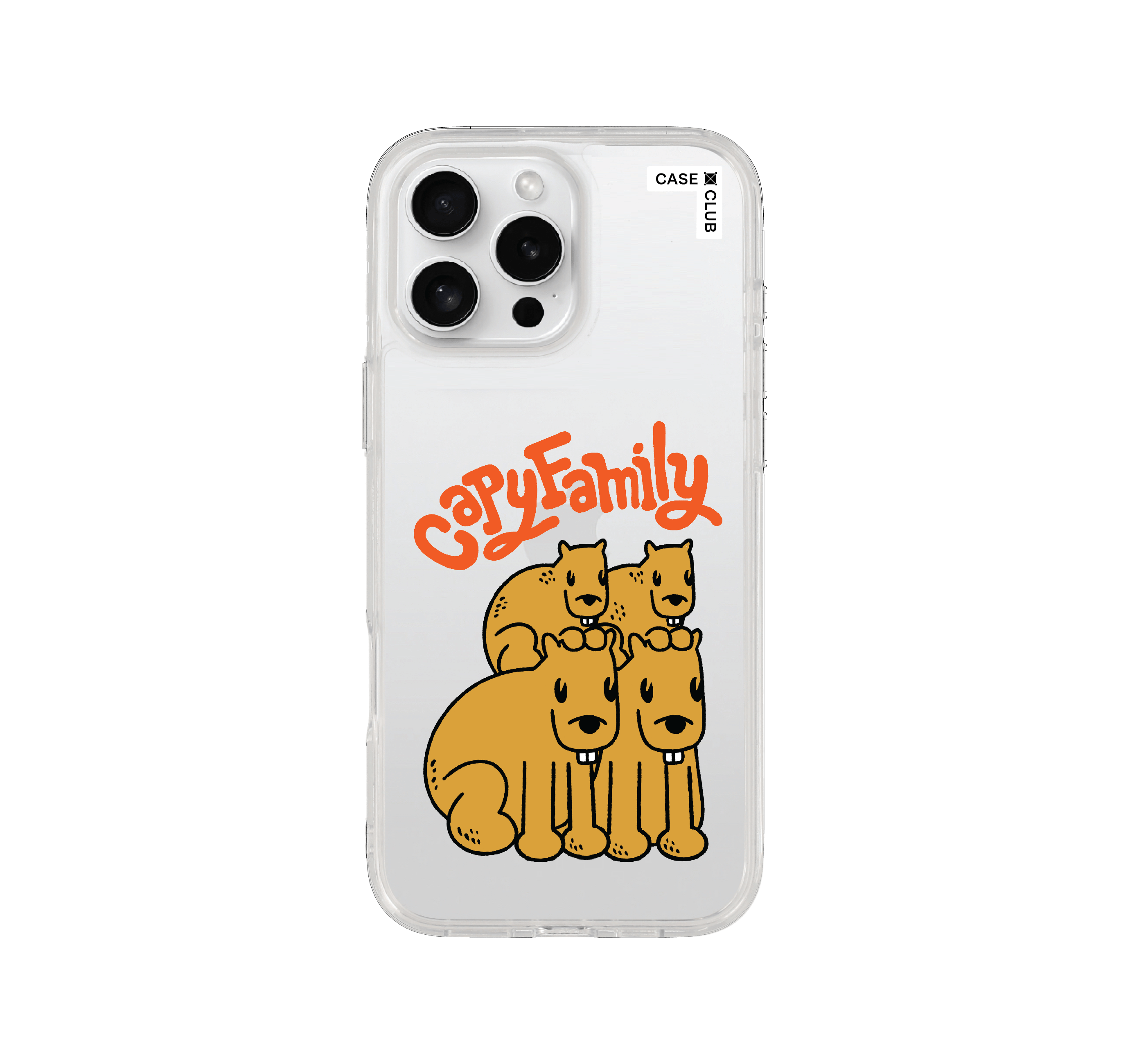 เคสใส iPhone 16 Pro Max ครอบครัวคาปิบารา