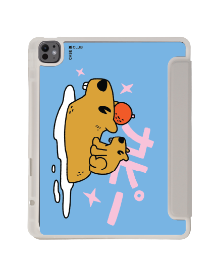iPad Air6/7 13" 2025 (M2/M3) Clear Grey Capybara Onsen