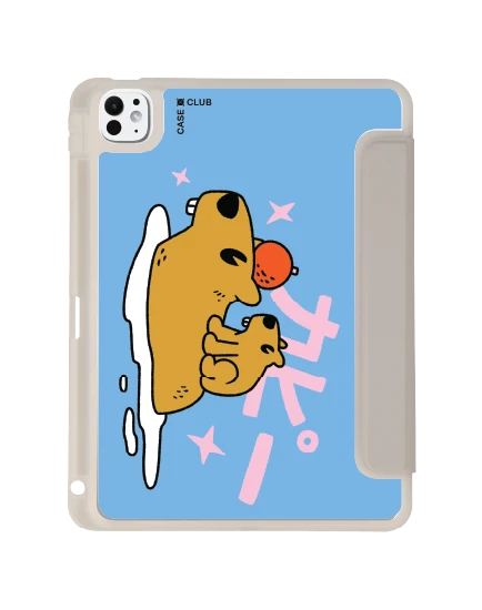 เคสใส ipad pro 11 สีเทา คาปิบาร่าเล่นน้ำ