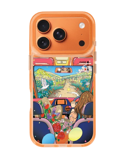 iphone 17 pro clear orange magsafe car signature by bomfha