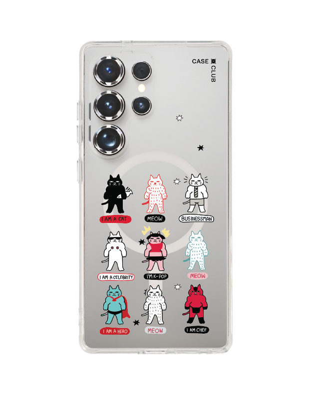 เคสใส samsung galaxy s25 ultra magsafe แมวการ์ตูน