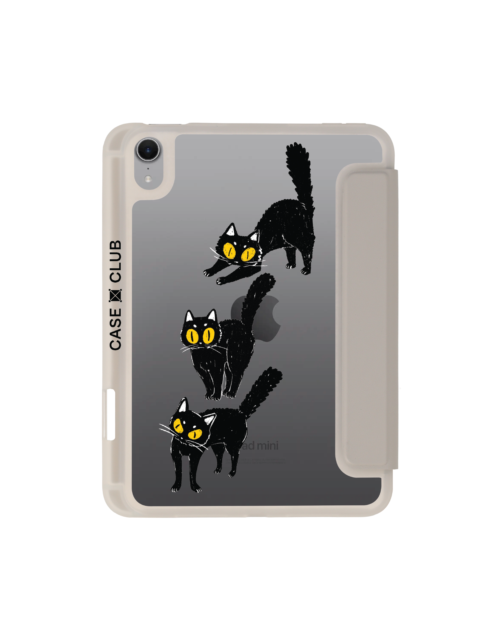 เคสใส iPad Mini 7 สีเทา แมวคูณสอง