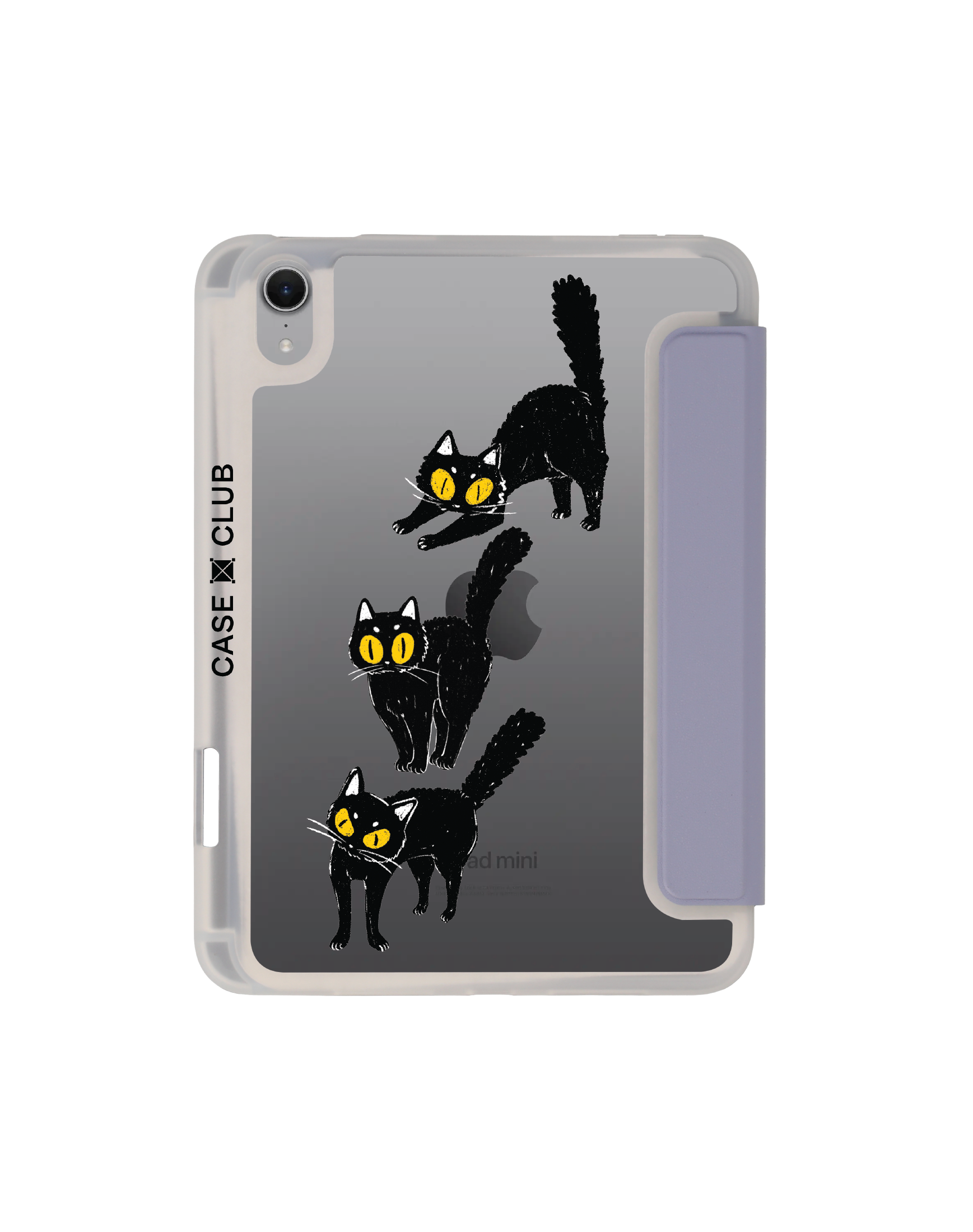 เคสใส iPad Mini 7 สีม่วง แมวคูณสอง