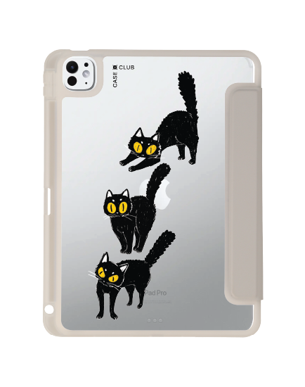 เคสใส iPad Pro 11 สีเทา แมวคูณสอง