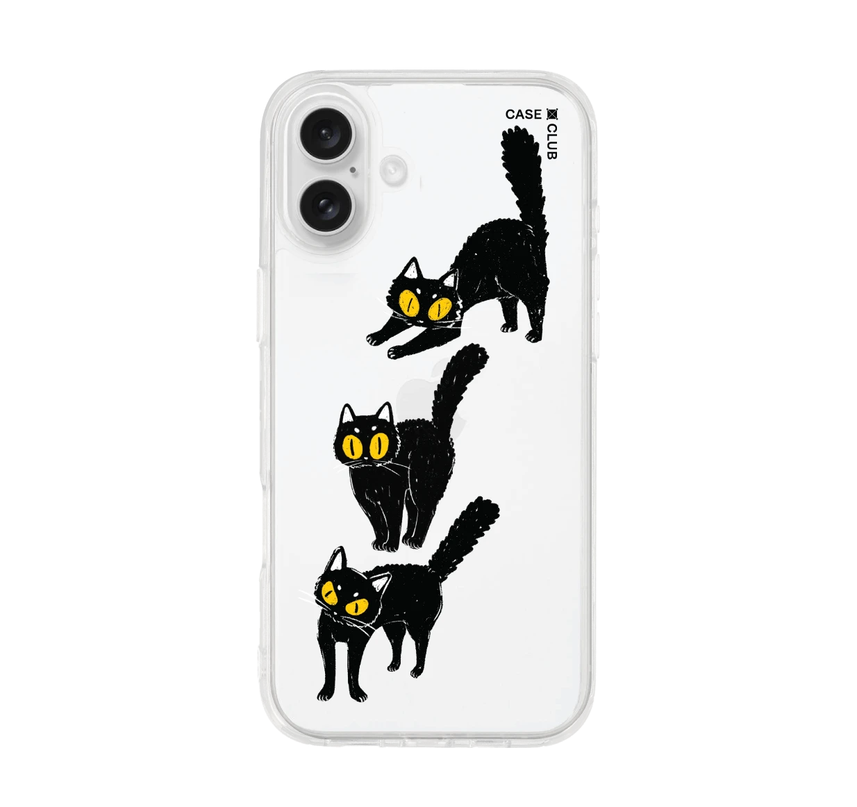 เคสใส iphone 16 plus แมวดำนำโชค