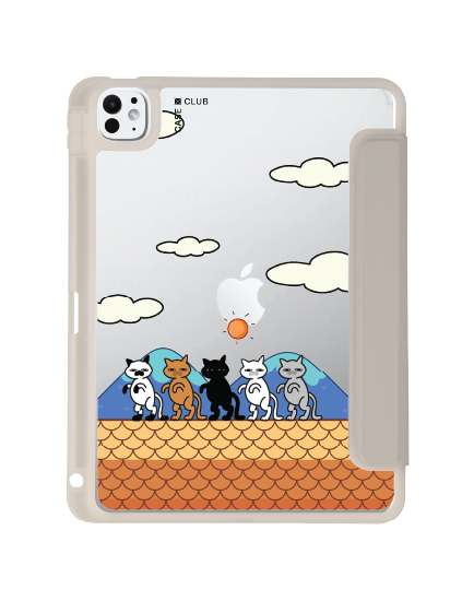 เคสใส ipad pro 11 สีเทา แมวหลังคา
