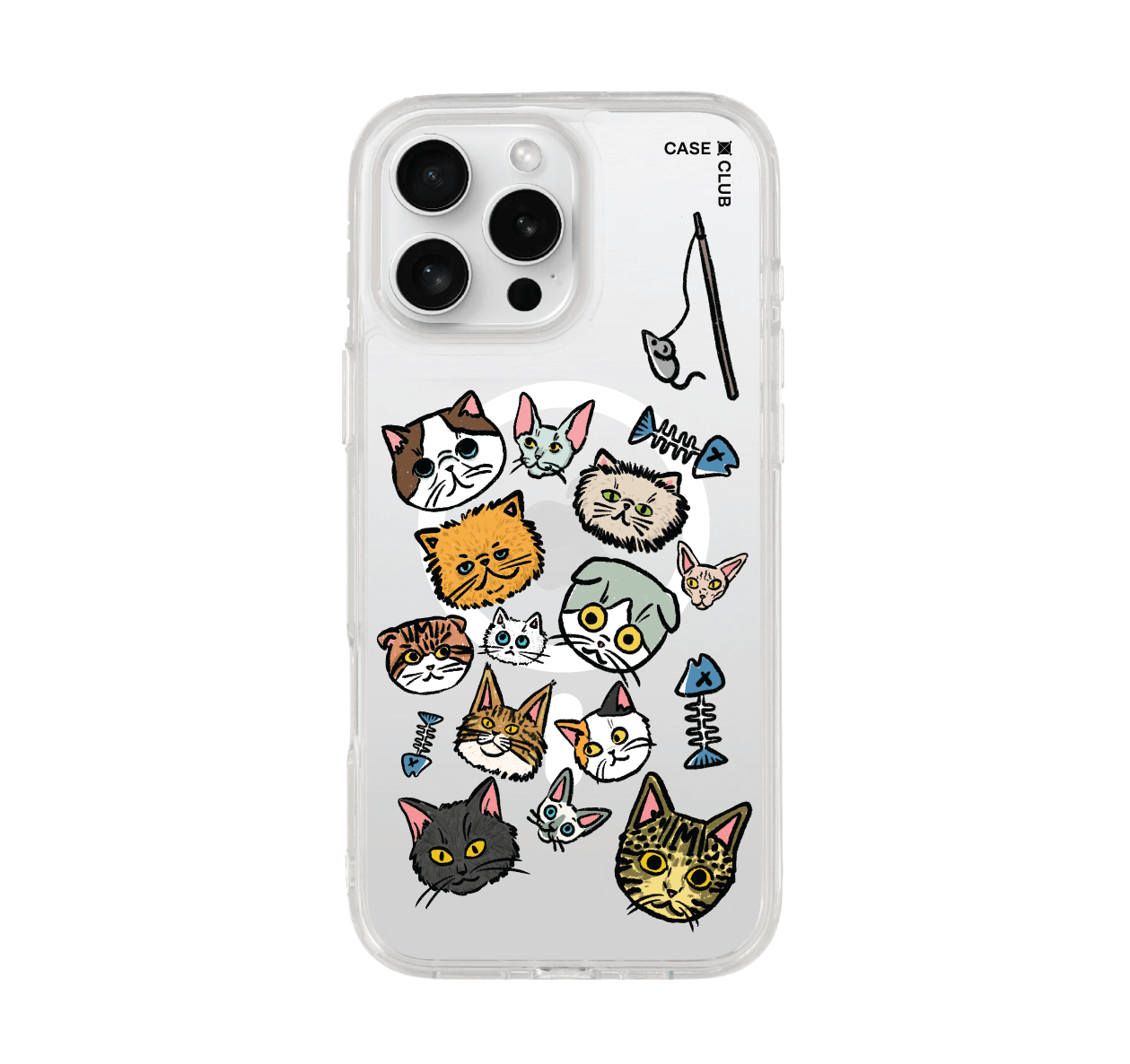 เคสใส iPhone 16 Pro Max MagSafe ลายแมวน่ารัก