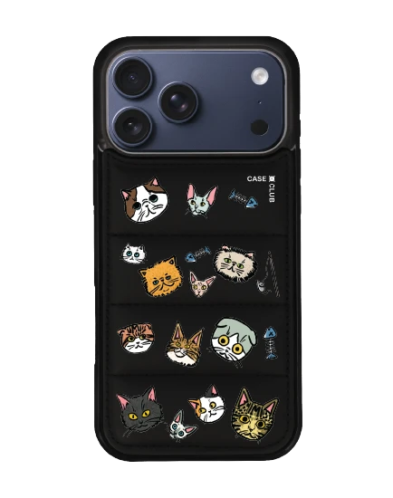 เคส iphone 17 pro max puffy สีดำ แมวเหมียวคอมมูนิตี้
