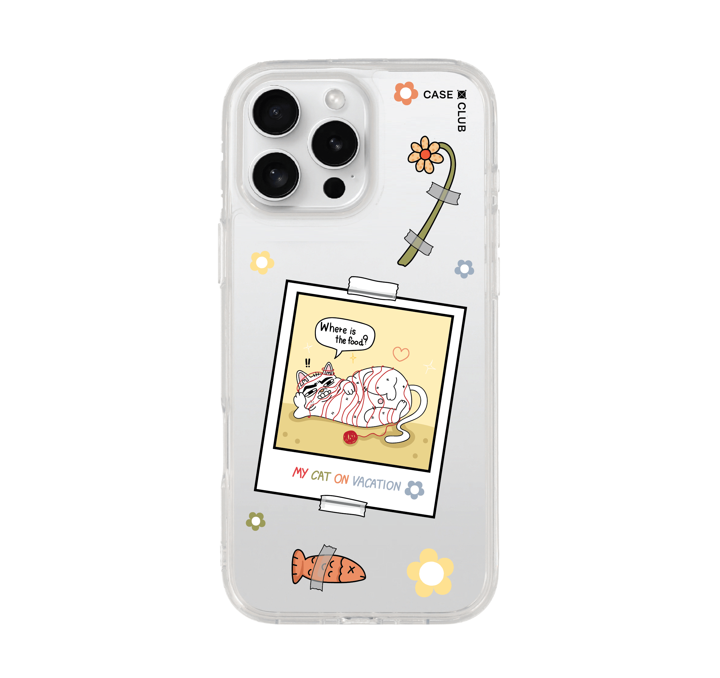 เคสใส iPhone 16 Pro Max แมวโพลารอยด์
