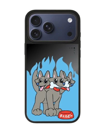 เคสกระจกดำด้าน iphone 17 pro max magsafe หมา 3 หัว เซอร์เบอรัส (cerberus)