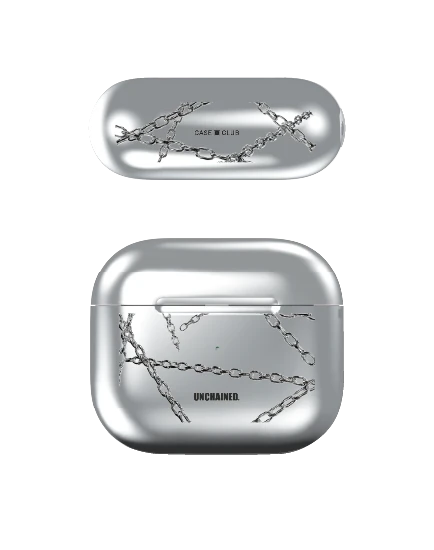 เคสสีเงิน airpods รุ่น 3 โซ่โครเมียม