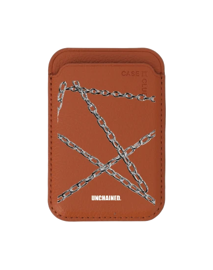 กระเป๋าใส่บัตร magsafe น้ำตาล โซ่โครเมียม