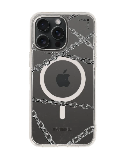 เคสใส iphone 15 pro max magsafe โซ่โครเมียม