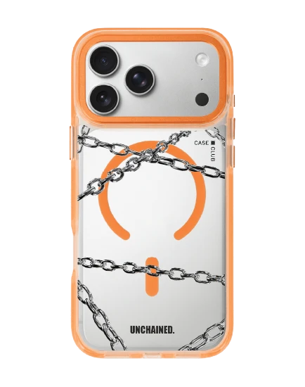 iphone 17 pro max clear orange magsafe chain