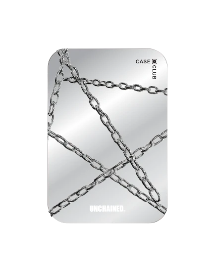 ที่เก็บบัตร magsafe กระจกมีขาตั้งในตัว โซ่โครเมียม