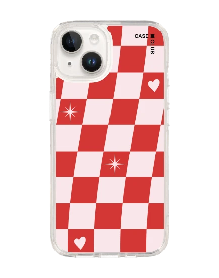 เคสใส iphone 14 magsafe ตารางหัวใจเช็คเกอร์ป็อป