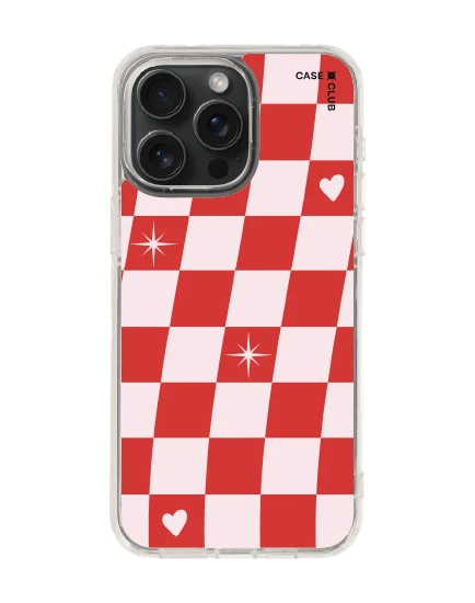 เคสใส iphone 15 pro max magsafe ตารางหัวใจเช็คเกอร์ป็อป