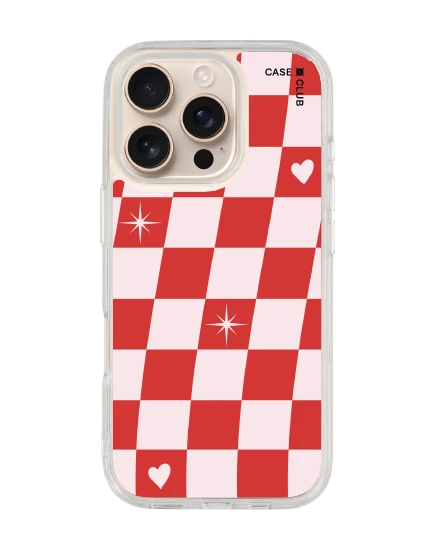 เคสใส iphone 16 pro magsafe ตารางหัวใจเช็คเกอร์ป็อป