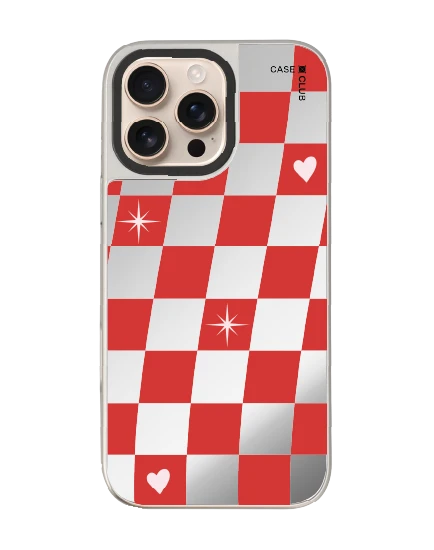 iphone 16 pro max mirror case magsafe checker love pop