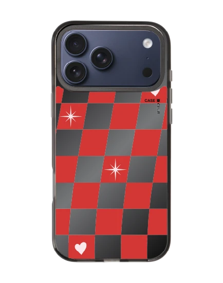 iphone 17 pro max black mirror magsafe checker love pop