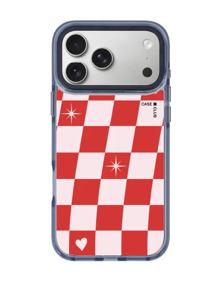 iphone 17 pro max clear blue magsafe checker love pop