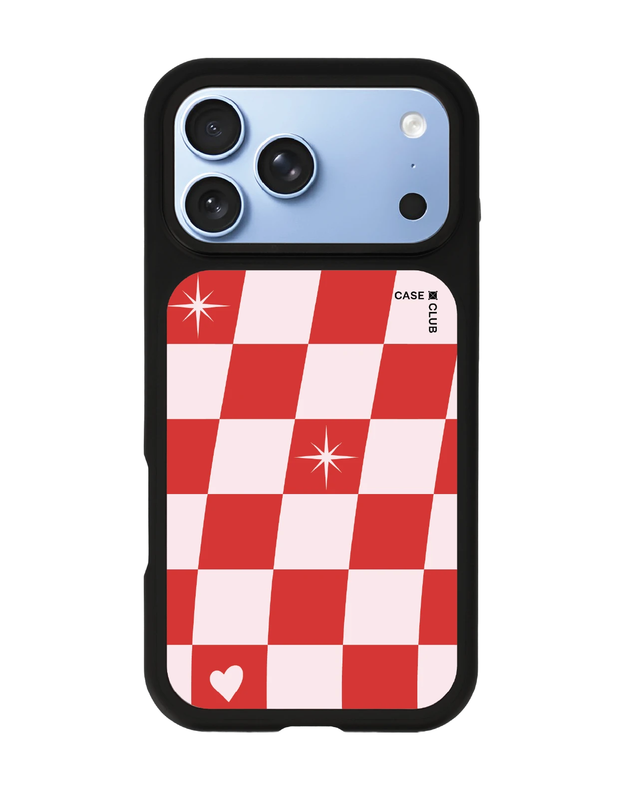 เคสเปลี่ยนฝาหลัง iphone 18 pro max magsafe สีดำ ตารางหัวใจเช็คเกอร์ป็อป
