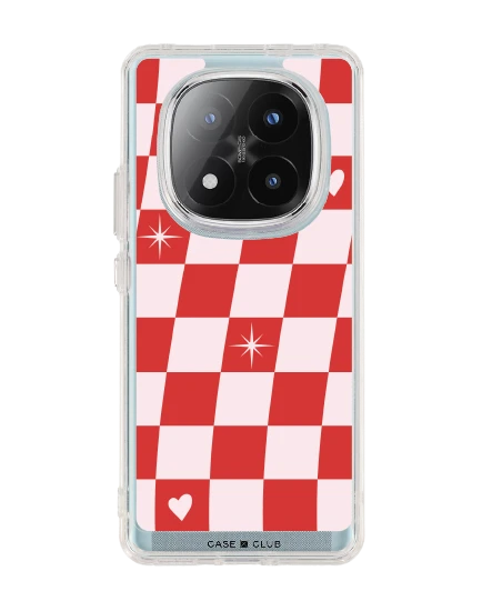 redmi note 14 pro plus clear case checker love pop