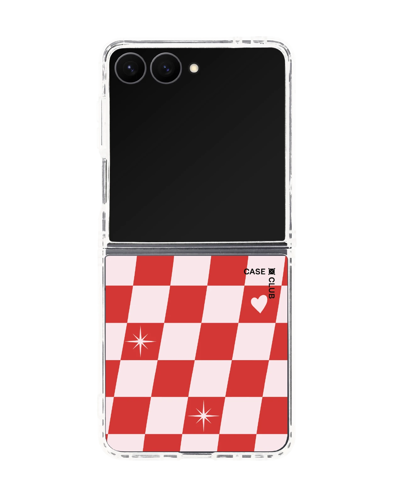 เคสใส samsung galaxy z flip 8 magsafe ตารางหัวใจเช็คเกอร์ป็อป