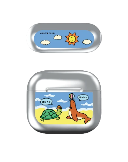 เคสสีเงิน airpods รุ่น 3 chonni beach