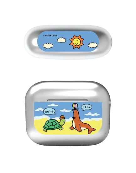 เคสสีเงิน airpods pro 3 chonni beach